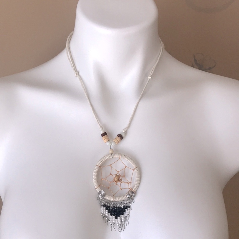 Dream Catcher Necklace Ivory
